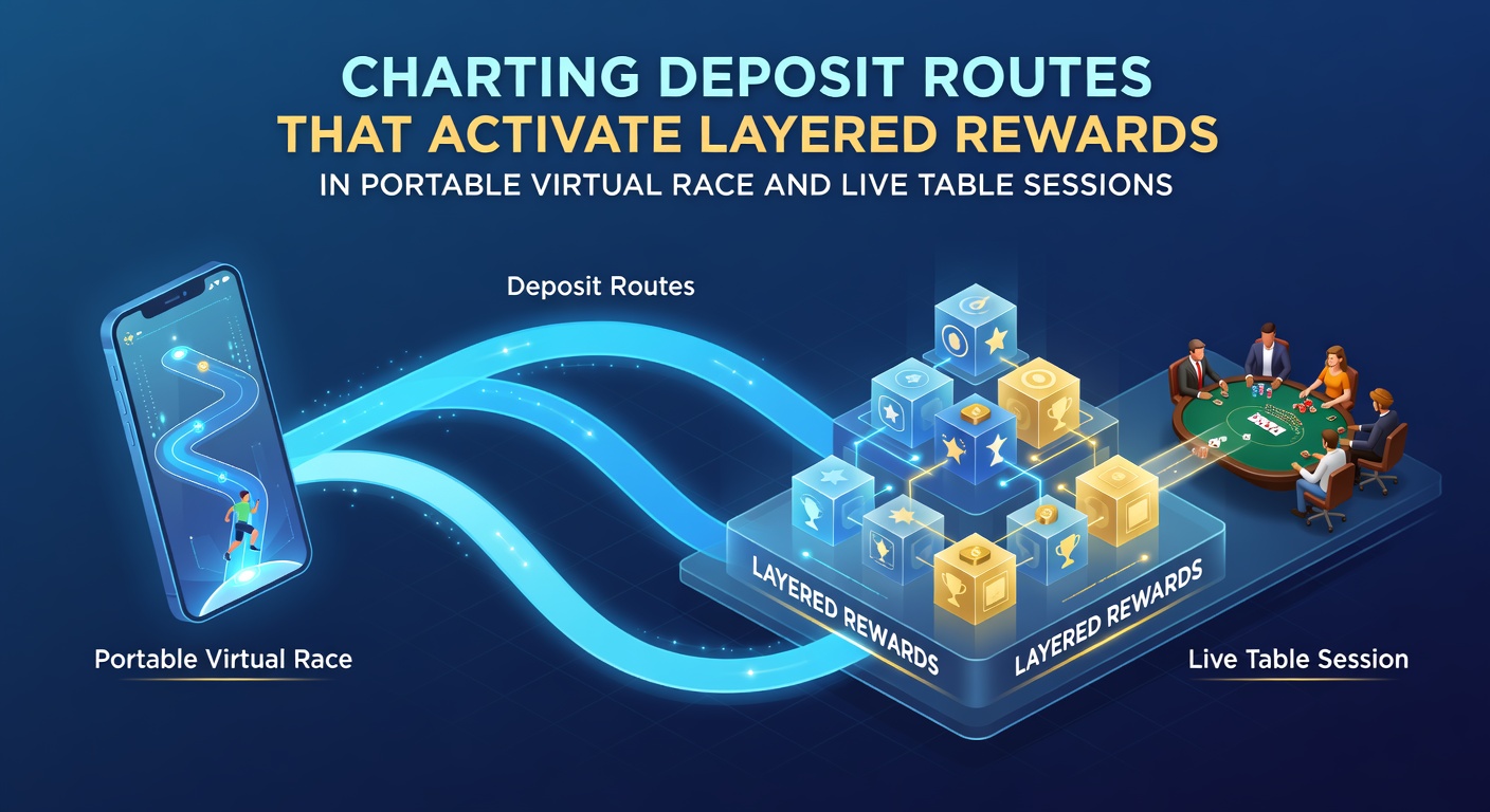 User journey illustration showing deposits flowing into virtual race bonuses then transferring to live table rewards