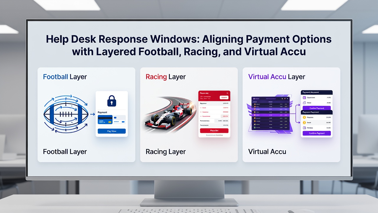 Illustration of payment option alignment with virtual racing and football accumulator layers under support response timelines