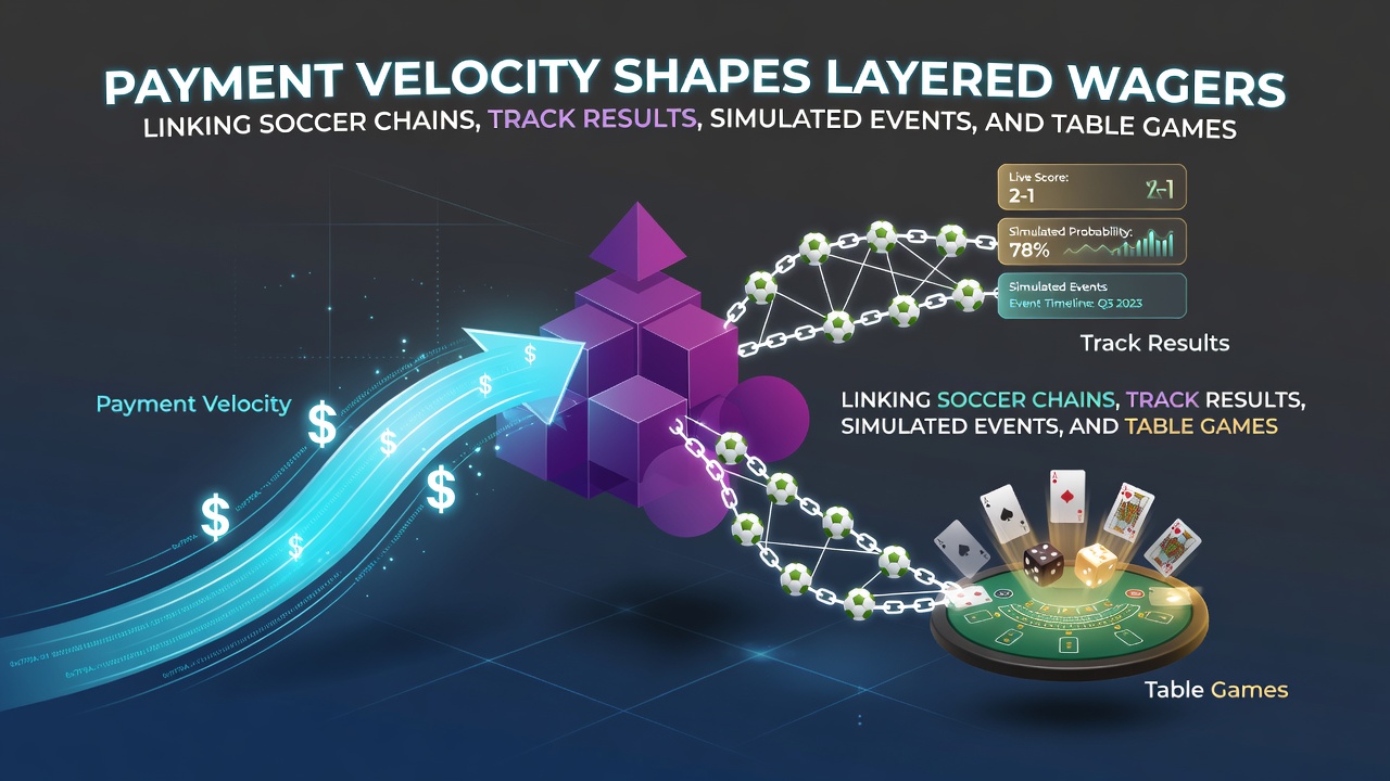 Payment processing interfaces showing rapid transfers between soccer betting platforms, racing sites, and casino tables