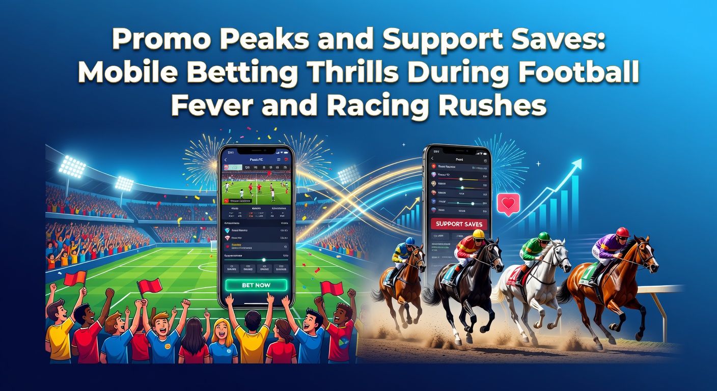 Vibrant mobile screen showing live football match odds and racing promotions during peak betting hours