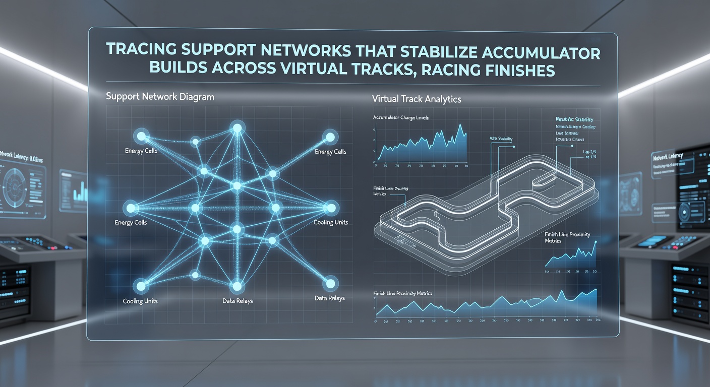 Tracing support connections across virtual tracks and racing finishes
